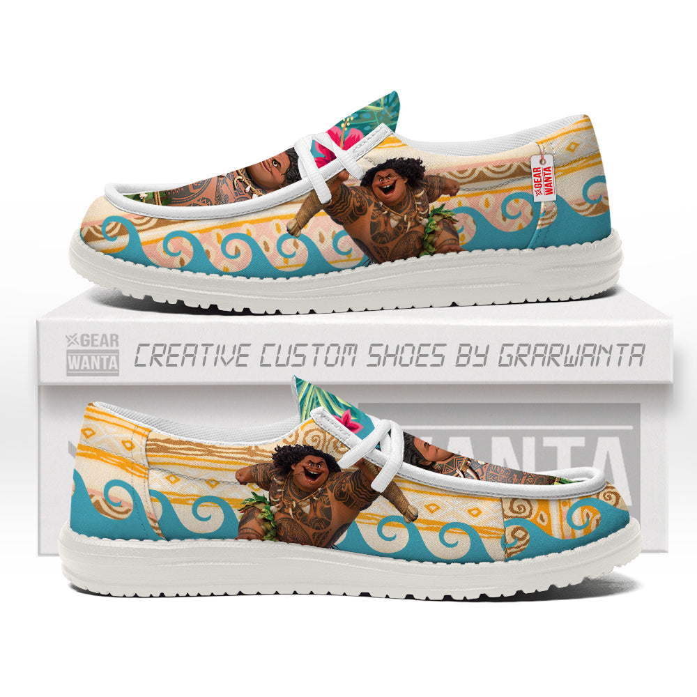 Moana and Maui Canvas Loafer Shoes-gearwanta.com