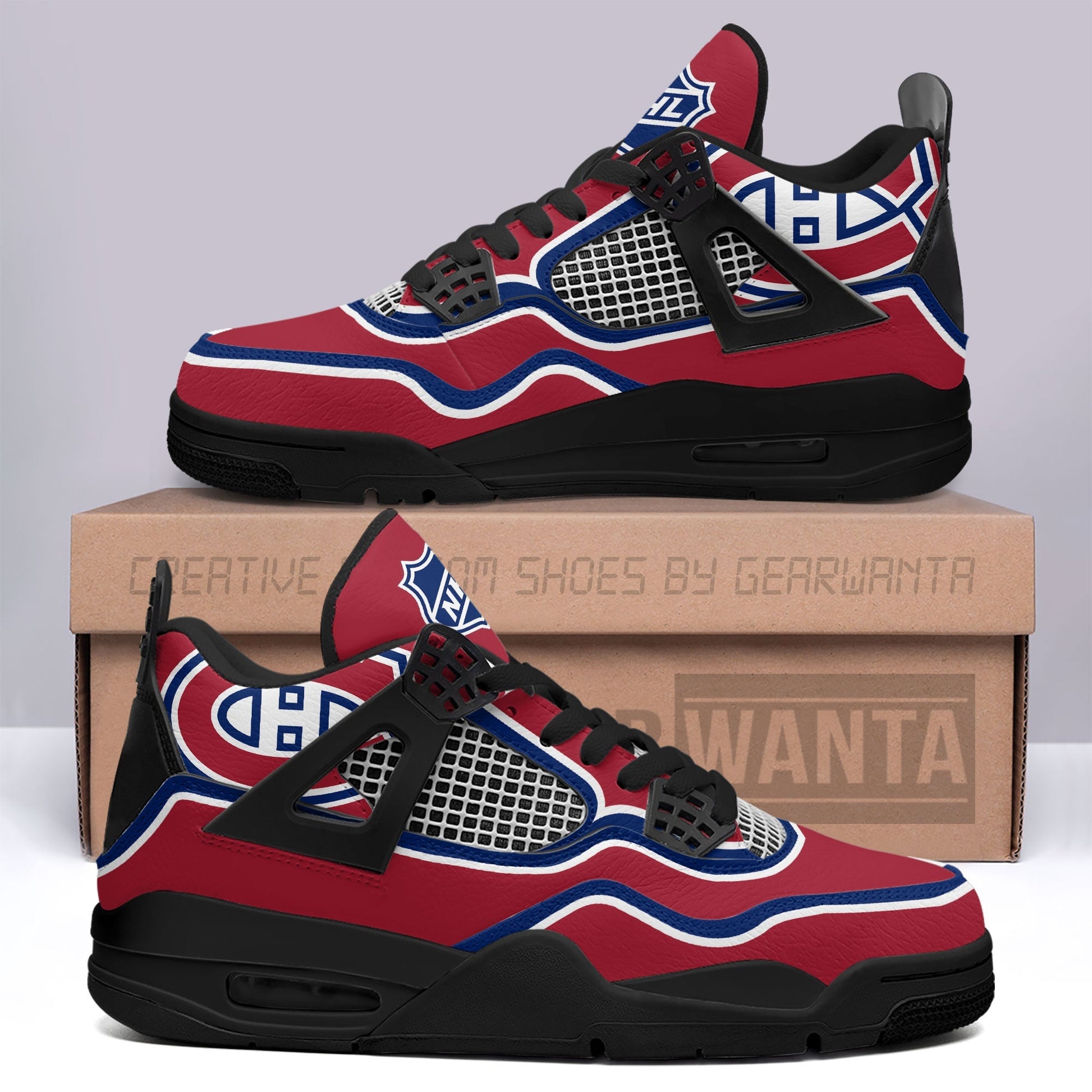 Montreal Canadiens Aj4 Sneakers Custom Shoes-Gear Wanta