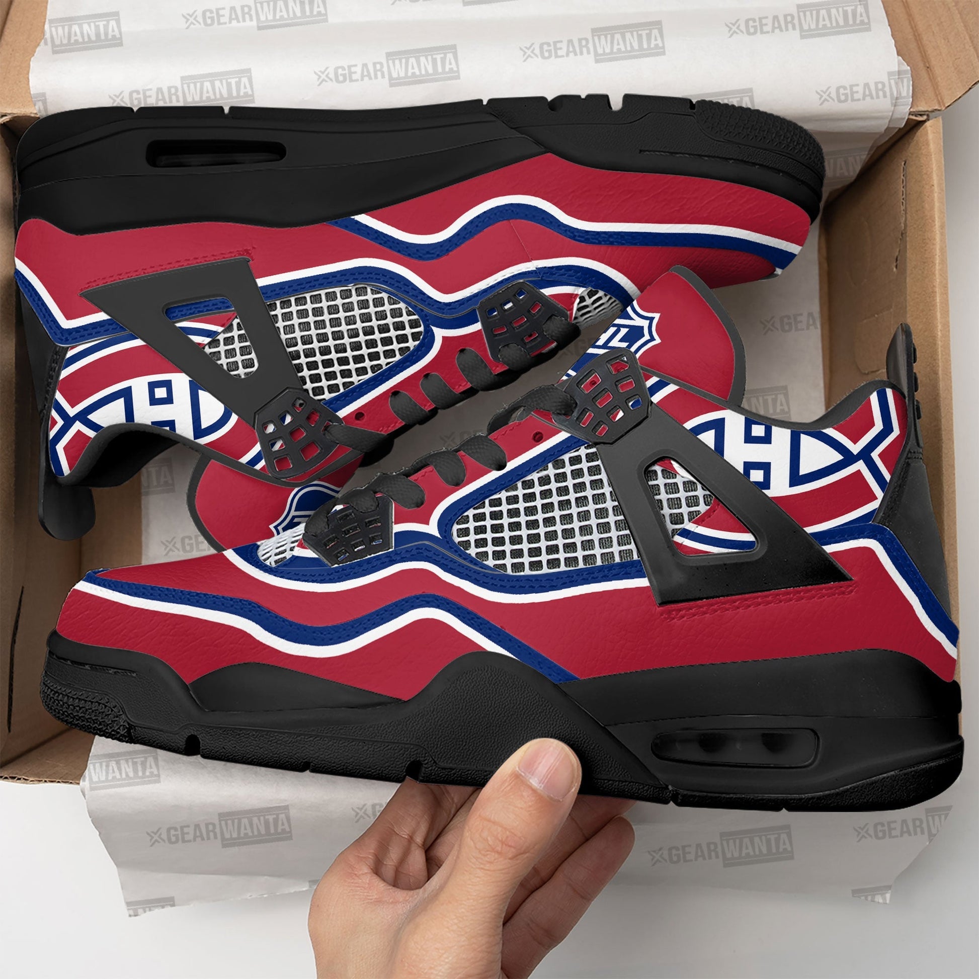 Montreal Canadiens Aj4 Sneakers Custom Shoes-Gear Wanta