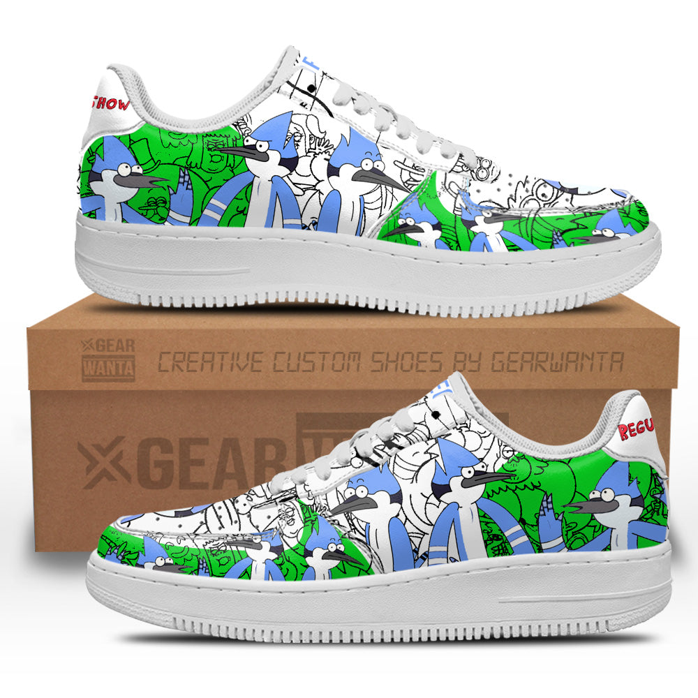 Mordecai Regular Show Air Sneakers Custom Cartoon Shoes-Gear Wanta