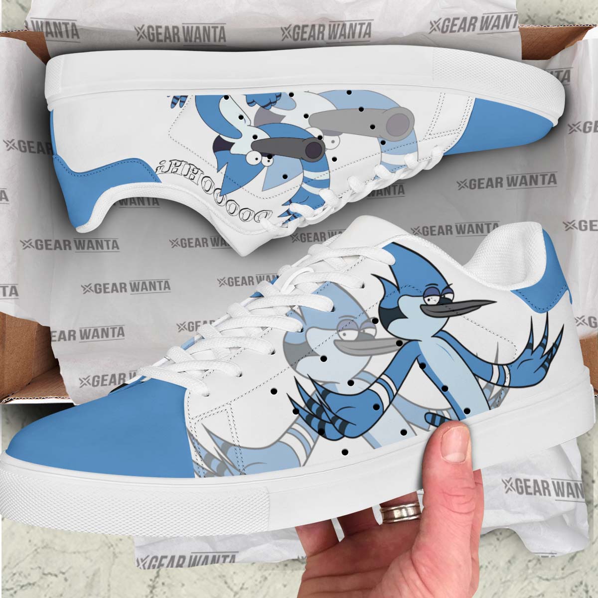 Mordecai Stan Shoes Custom Regular Show Cartoon Shoes-Gear Wanta