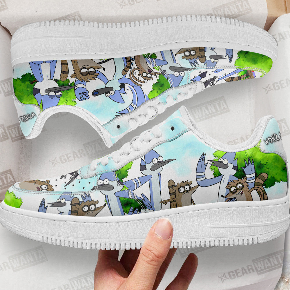 Mordecai and Rigby Air Sneakers Custom Regular Show Shoes-Gear Wanta