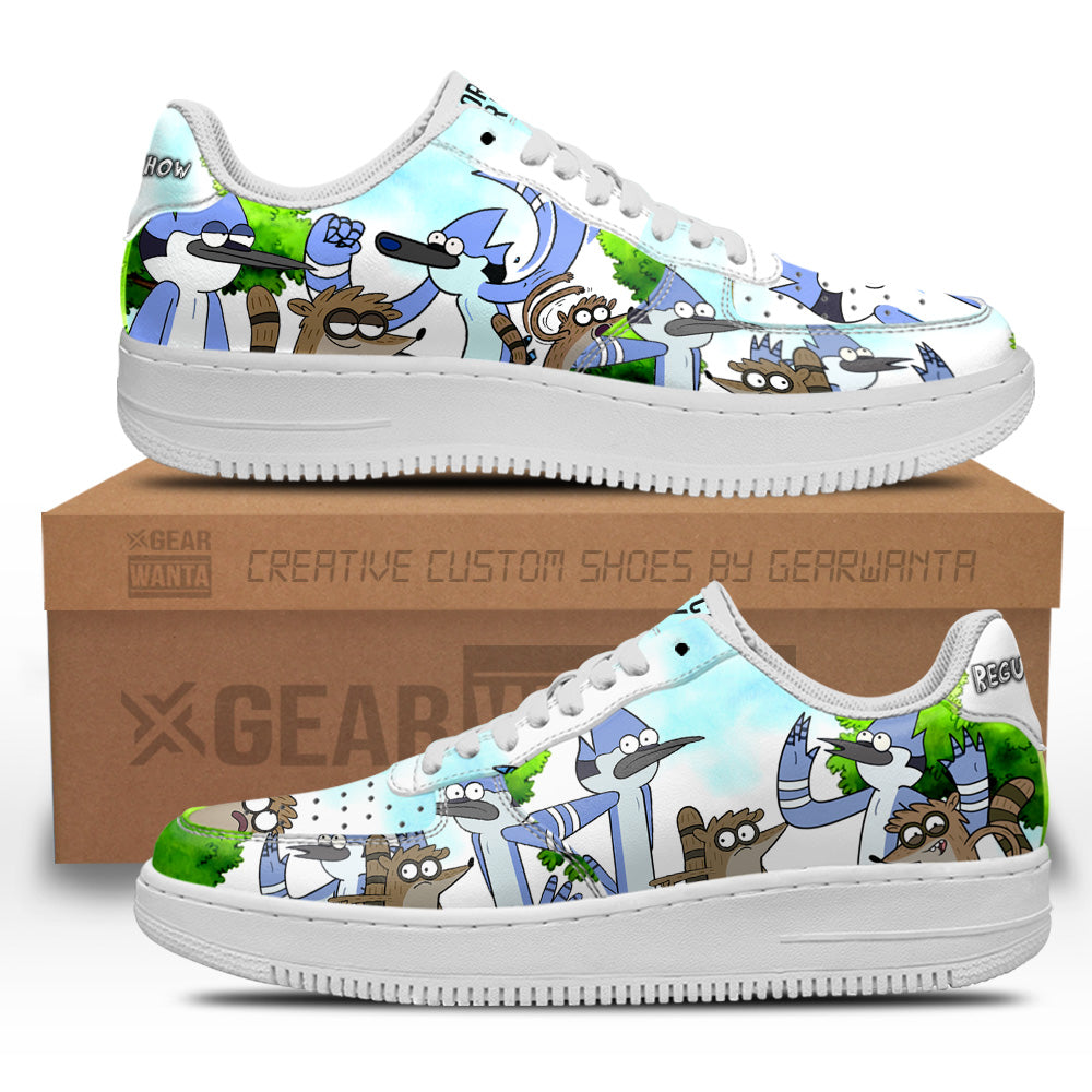 Mordecai and Rigby Air Sneakers Custom Regular Show Shoes-Gear Wanta