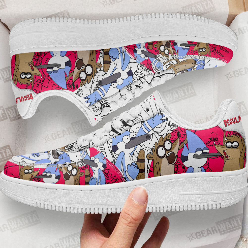 Mordecai and Rigby Regular Show Air Sneakers Custom Cartoon Shoes-Gear Wanta