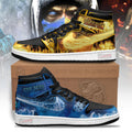 Mortal Kombat Sneakers Scorpion Fire Style vs Sub-zero Ice Shoes Custom For Fans-Gear Wanta