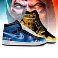 Mortal Kombat Sneakers Scorpion Fire Style vs Sub-zero Ice Shoes Custom For Fans-Gear Wanta