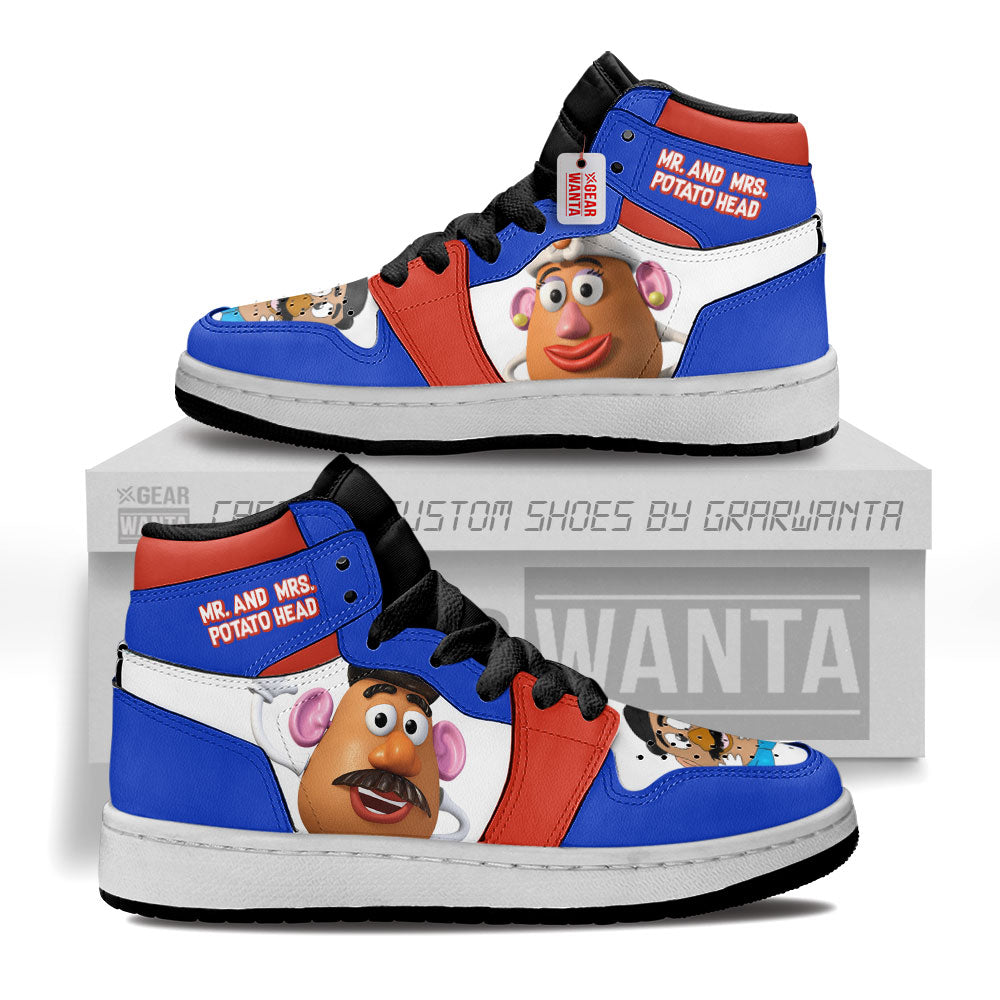 Mr. and Mrs. Potato Head Kid J1s Sneakers Personalized Cartoon Collection - Gearwanta.com