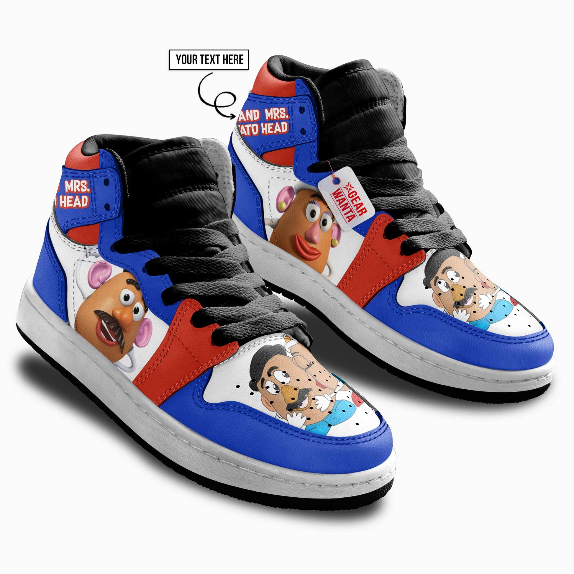 Mr. and Mrs. Potato Head Kid J1s Sneakers Personalized Cartoon Collection - Gearwanta.com