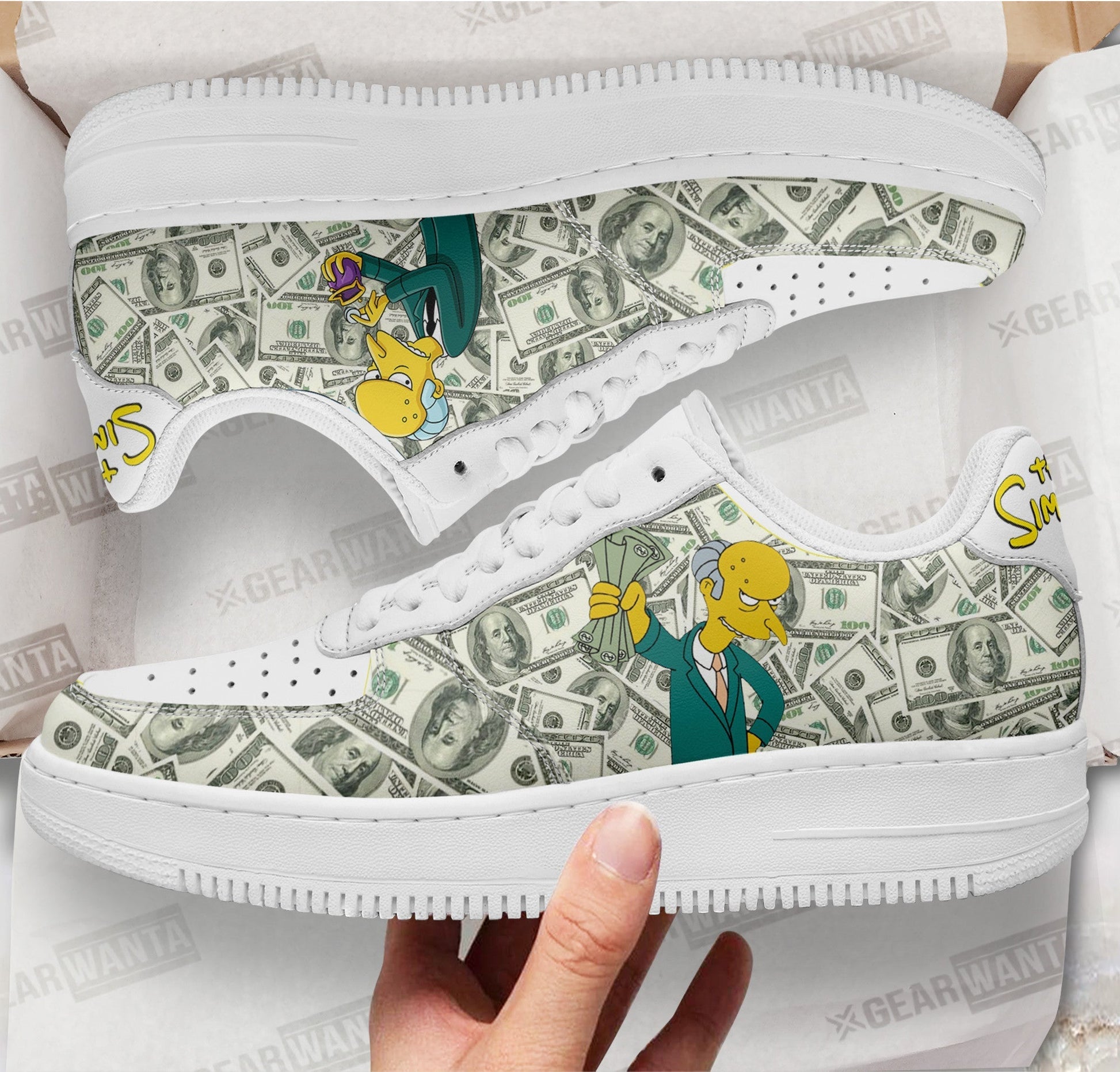 Mr.Burns Air Sneakers Custom Simpson Cartoon Shoes-Gear Wanta