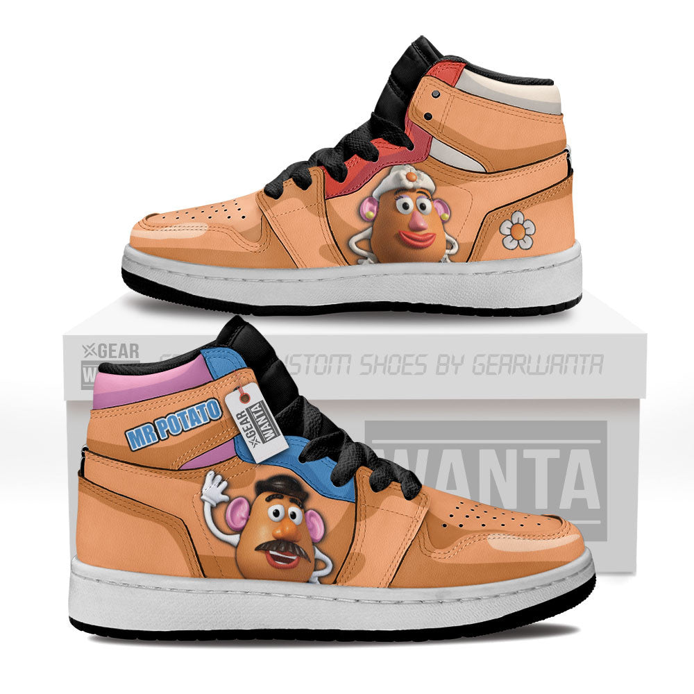 Mrs & Mr Potato Kids Shoes Custom Sneakers For Kid Gearwanta.com