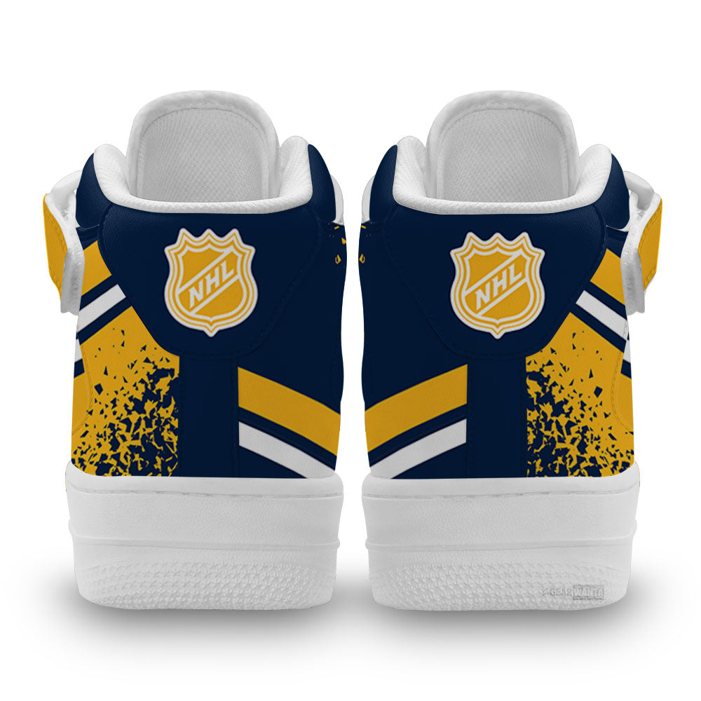 N Predators Air Mid Shoes Custom Hockey Sneakers Fans-Gear Wanta