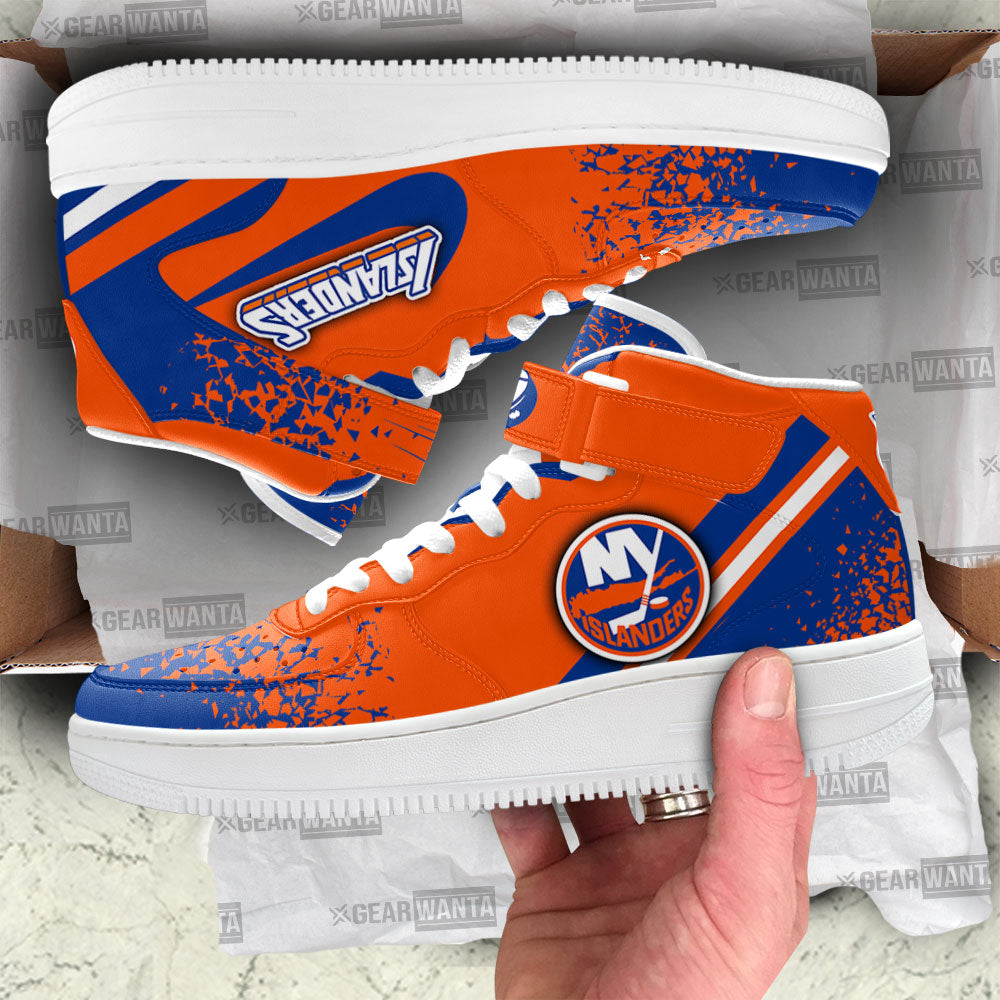 NY Islanders Air Mid Shoes Custom Hockey Sneakers Fans-Gear Wanta