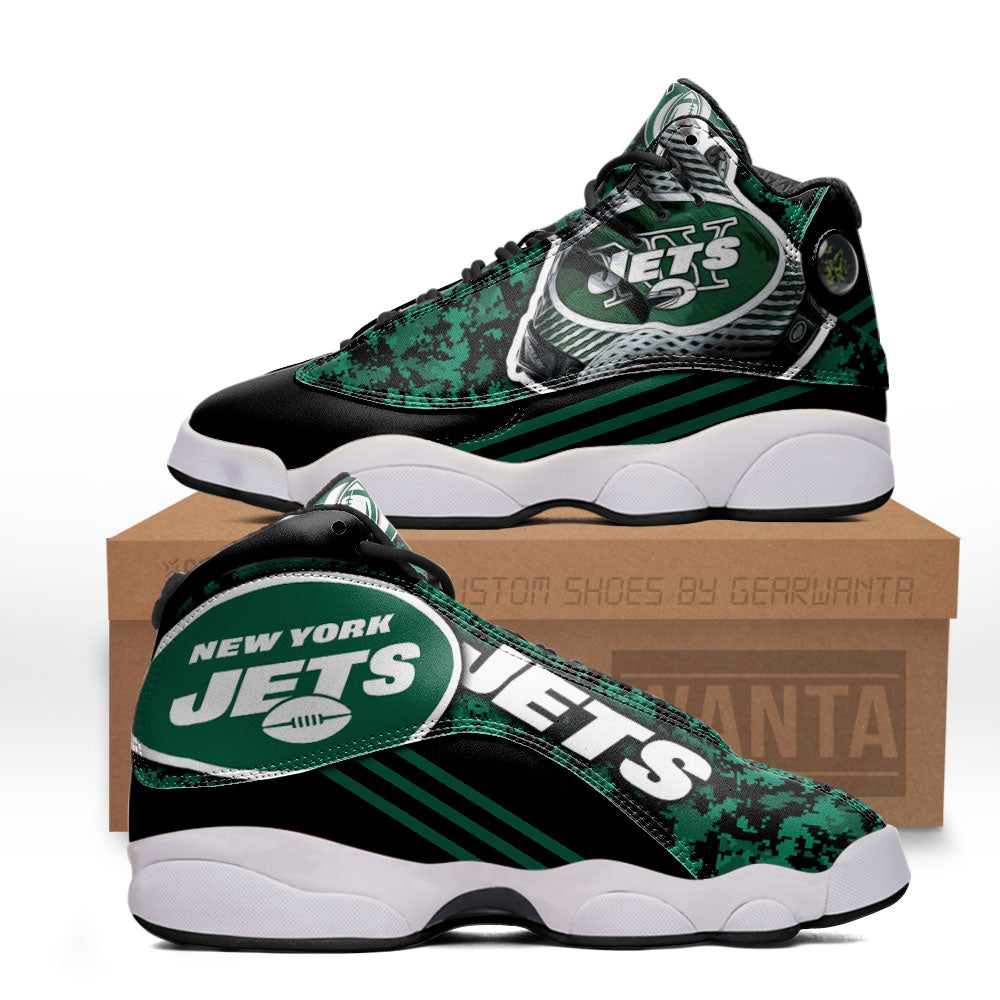 NY Jets J13 Sneakers Custom Shoes-Gear Wanta