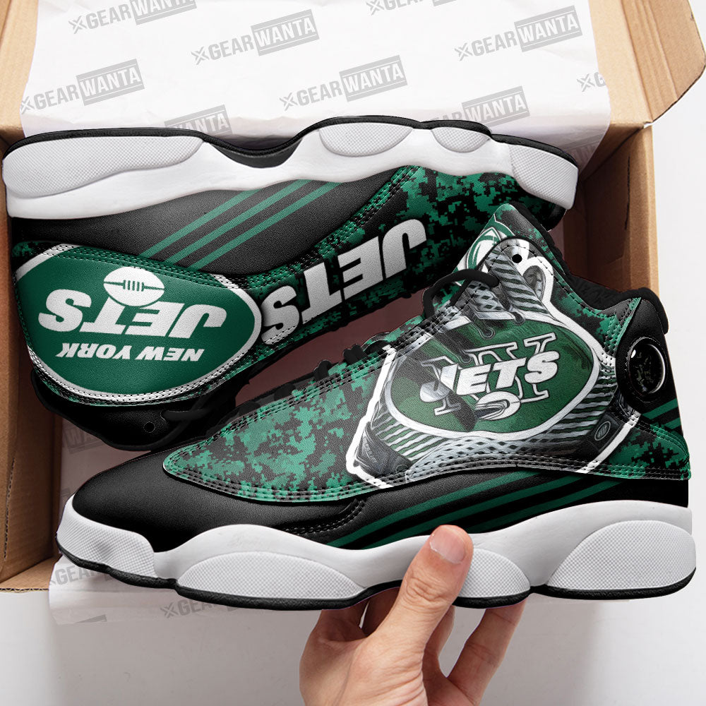 NY Jets J13 Sneakers Custom Shoes-Gear Wanta