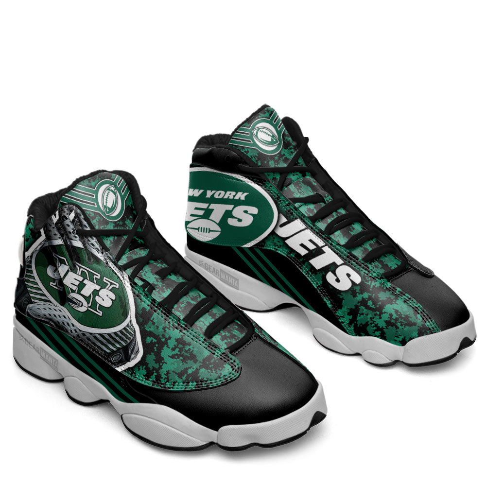 NY Jets J13 Sneakers Custom Shoes-Gear Wanta