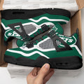 NY Jets Aj4 Sneakers Custom Shoes-Gear Wanta