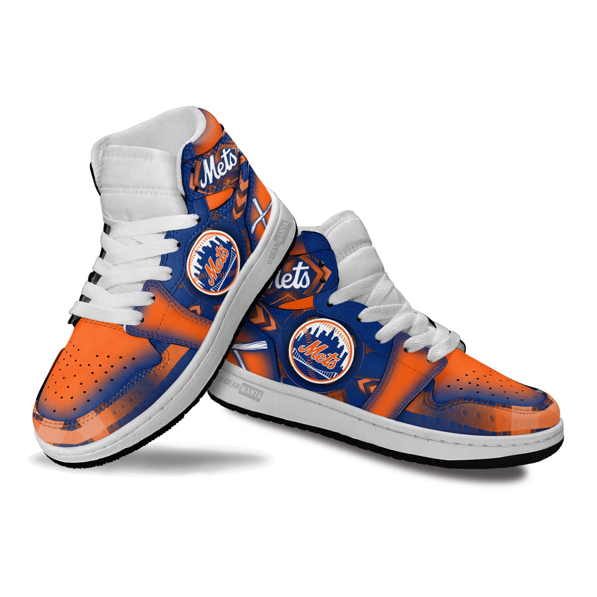 NY Mets Kid Sneakers Custom For Kids-Gear Wanta