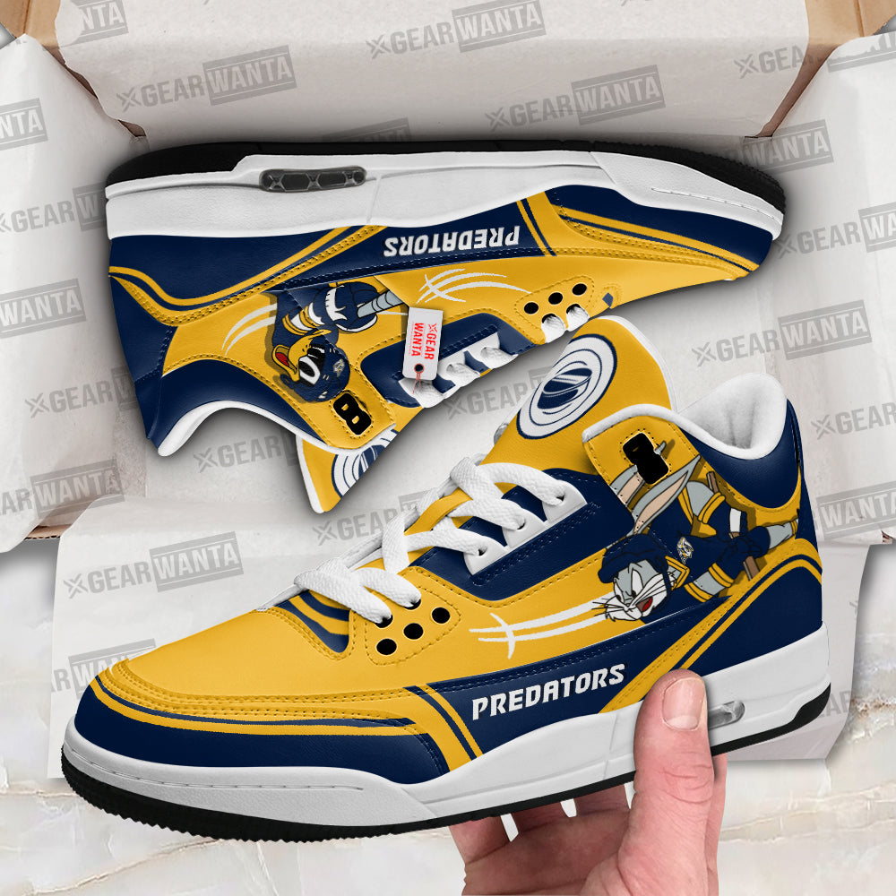 Nashville Predators J3 Sneakers Custom Shoes-Gear Wanta