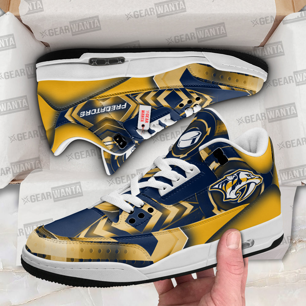 Nashville Predators J3 Sneakers Custom Shoes-Gear Wanta