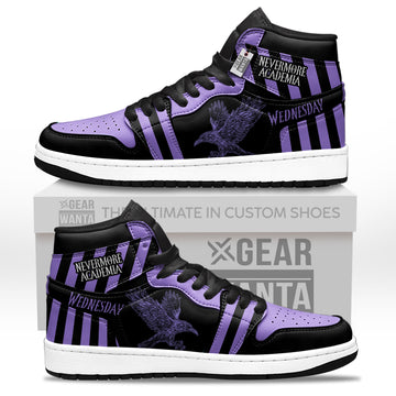 Nevermore Academy Uniform Halloween J1s Sneakers