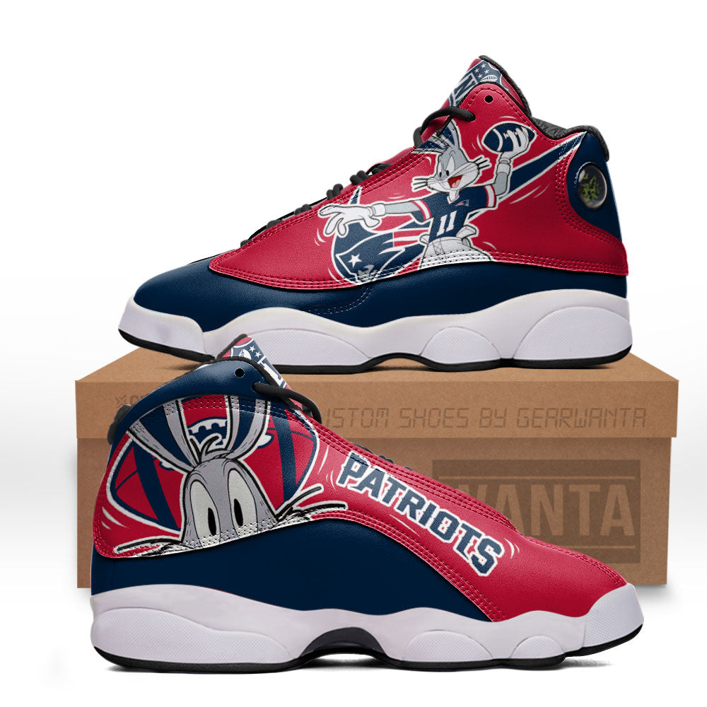 New England Patriots J13 SneakersCustom Shoes-Gear Wanta