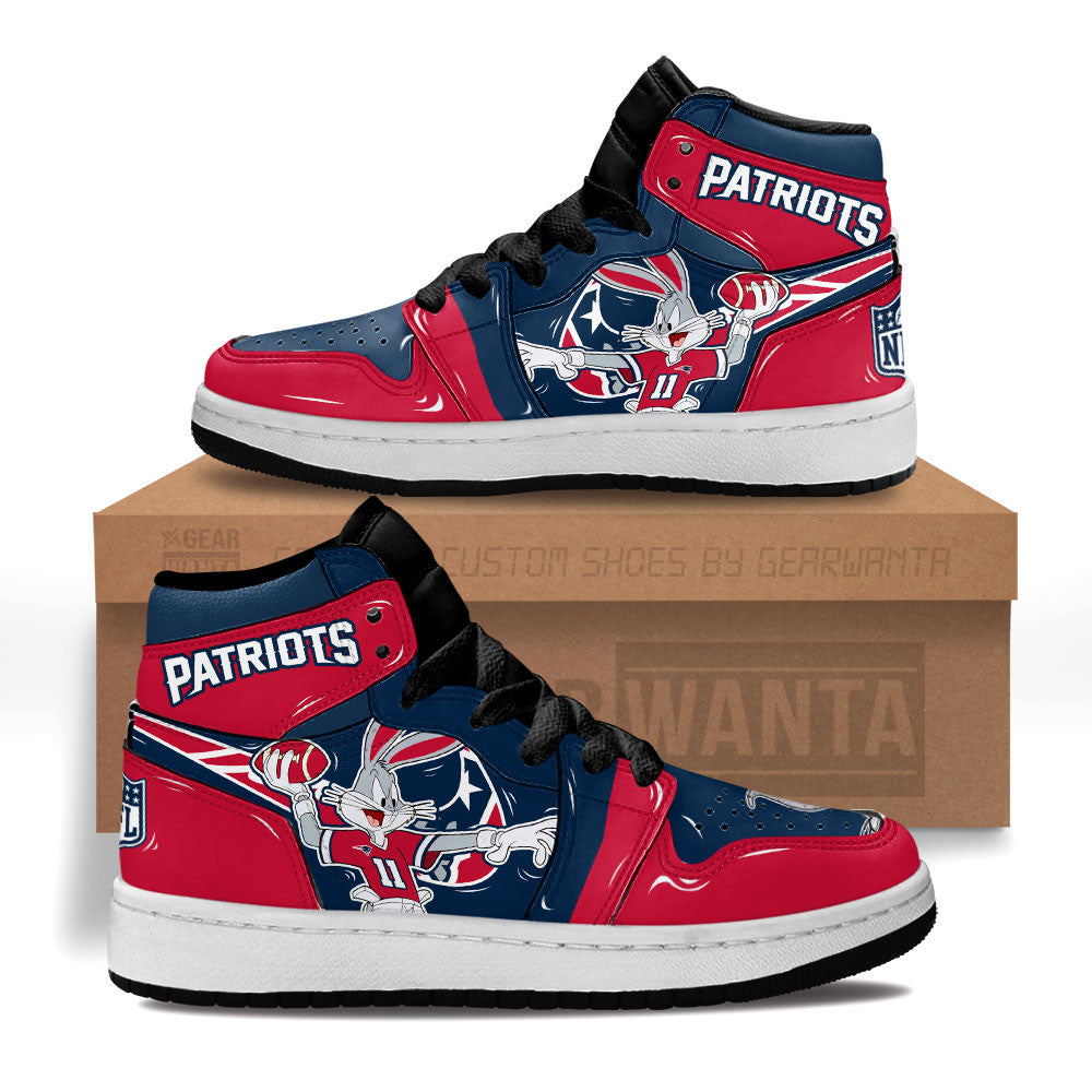 New England Patriots Kid Sneakers Custom-Gear Wanta