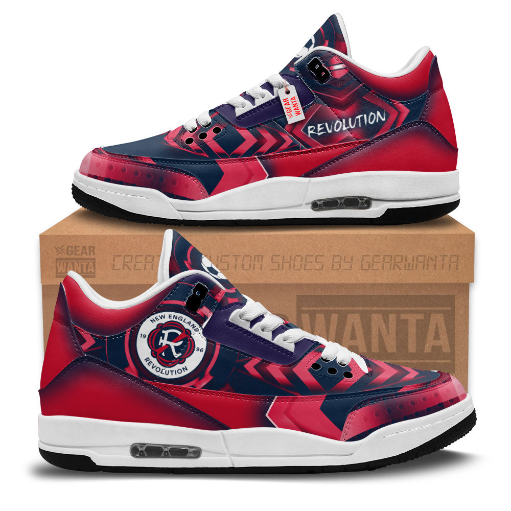 New England Revolution J3 Sneakers Custom Shoes-Gear Wanta