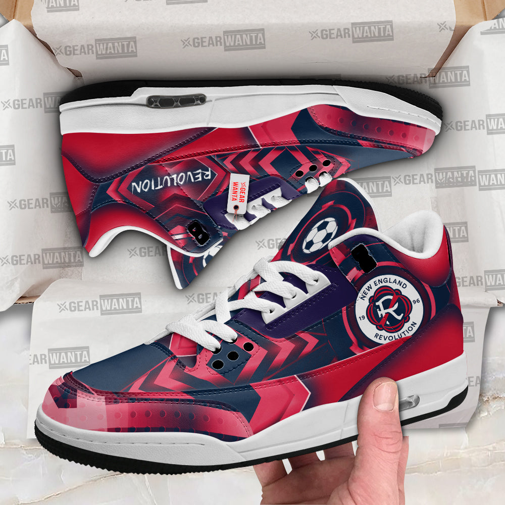 New England Revolution J3 Sneakers Custom Shoes-Gear Wanta