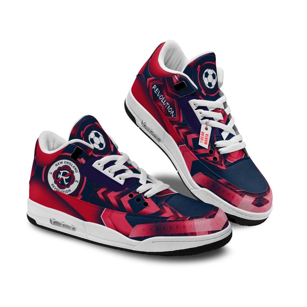 New England Revolution J3 Sneakers Custom Shoes-Gear Wanta