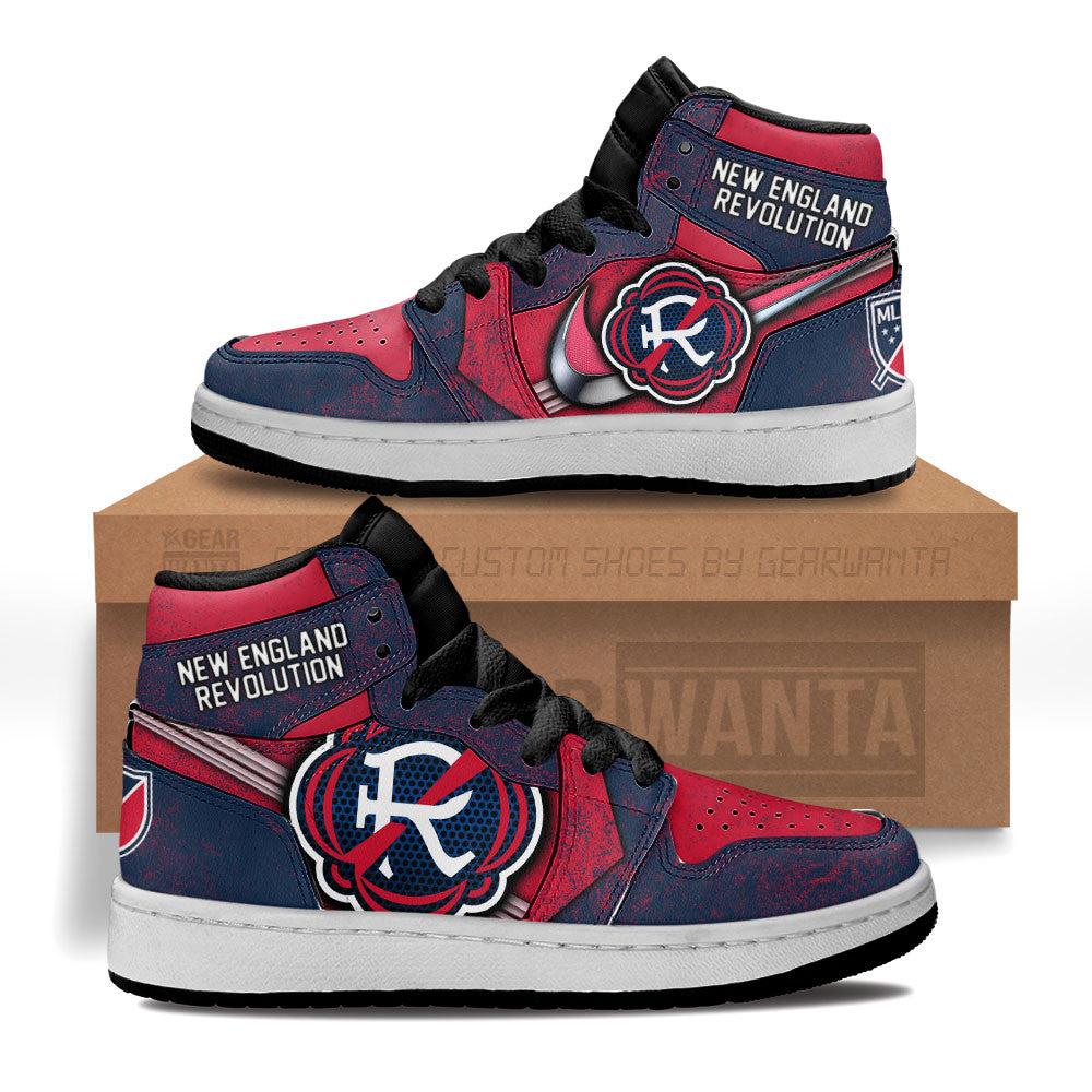 New England Revolution Kid J1 Sneakers Custom Shoes For Kids-Gear Wanta