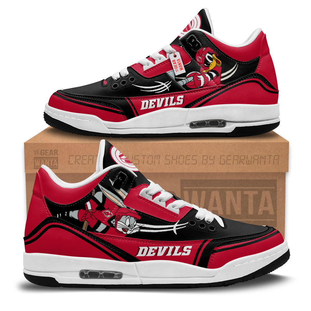 New Jersey Devils J3 Sneakers Custom Shoes-Gear Wanta