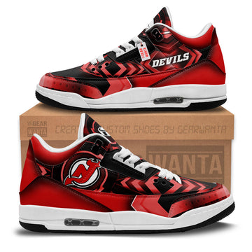 New Jersey Devils J3 Sneakers Custom Shoes-Gear Wanta