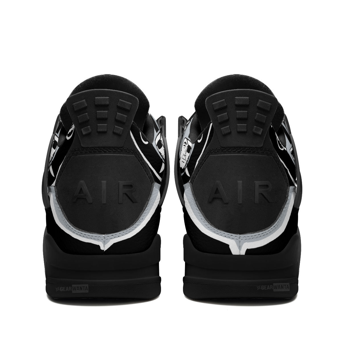 New Oakland Raiders Aj4 Sneakers Custom Shoes-Gear Wanta