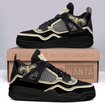 New Orleans Saints Aj4 Sneakers Custom Shoes-Gear Wanta