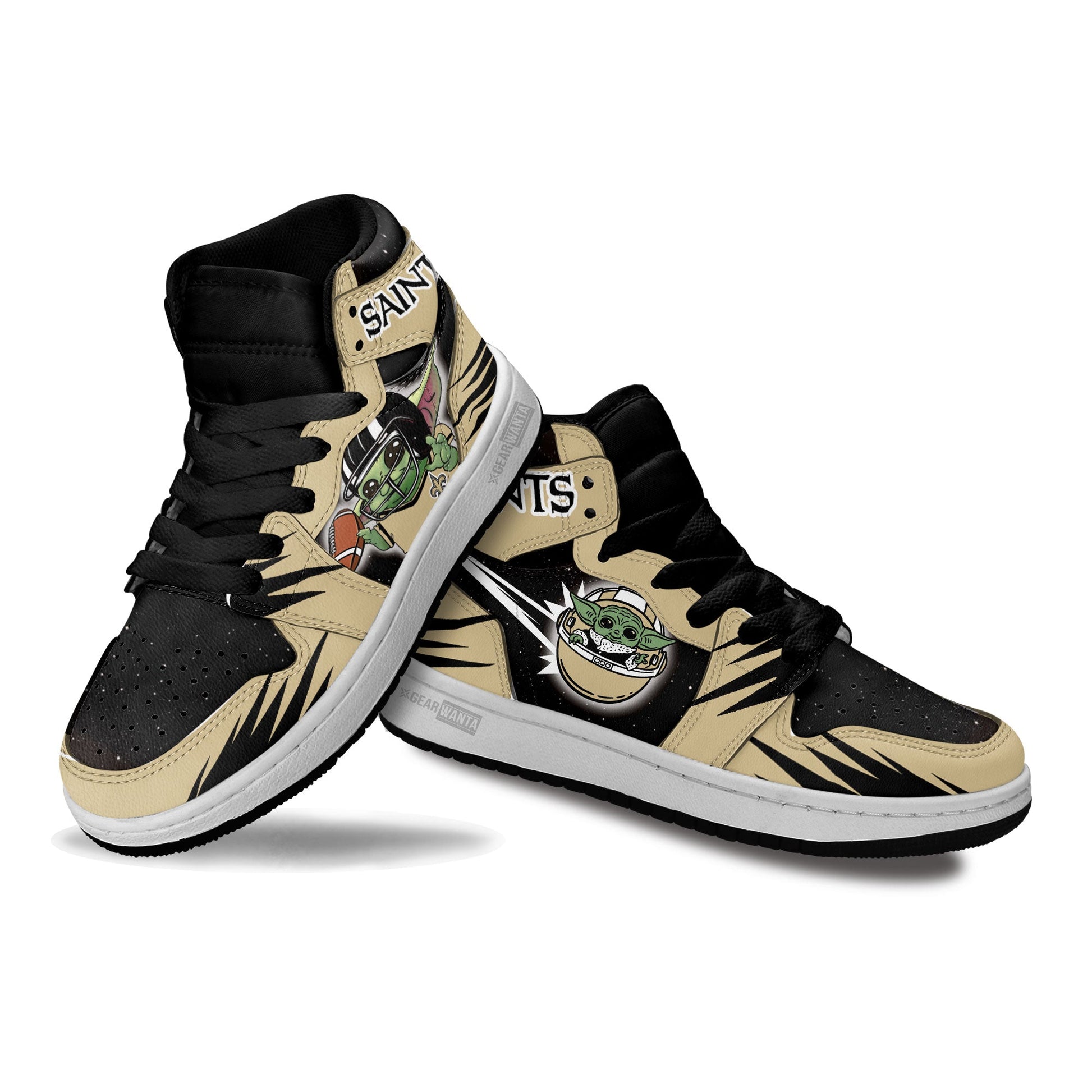 New Orleans Saints Kid Sneakers Custom For Kids-Gear Wanta