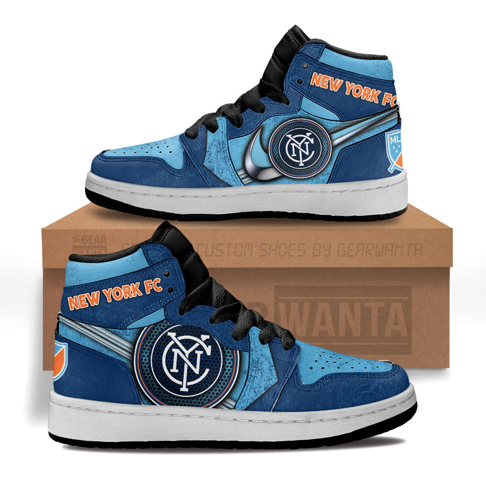 New York City FC Kid J1 Sneakers Custom Shoes For Kids-Gear Wanta