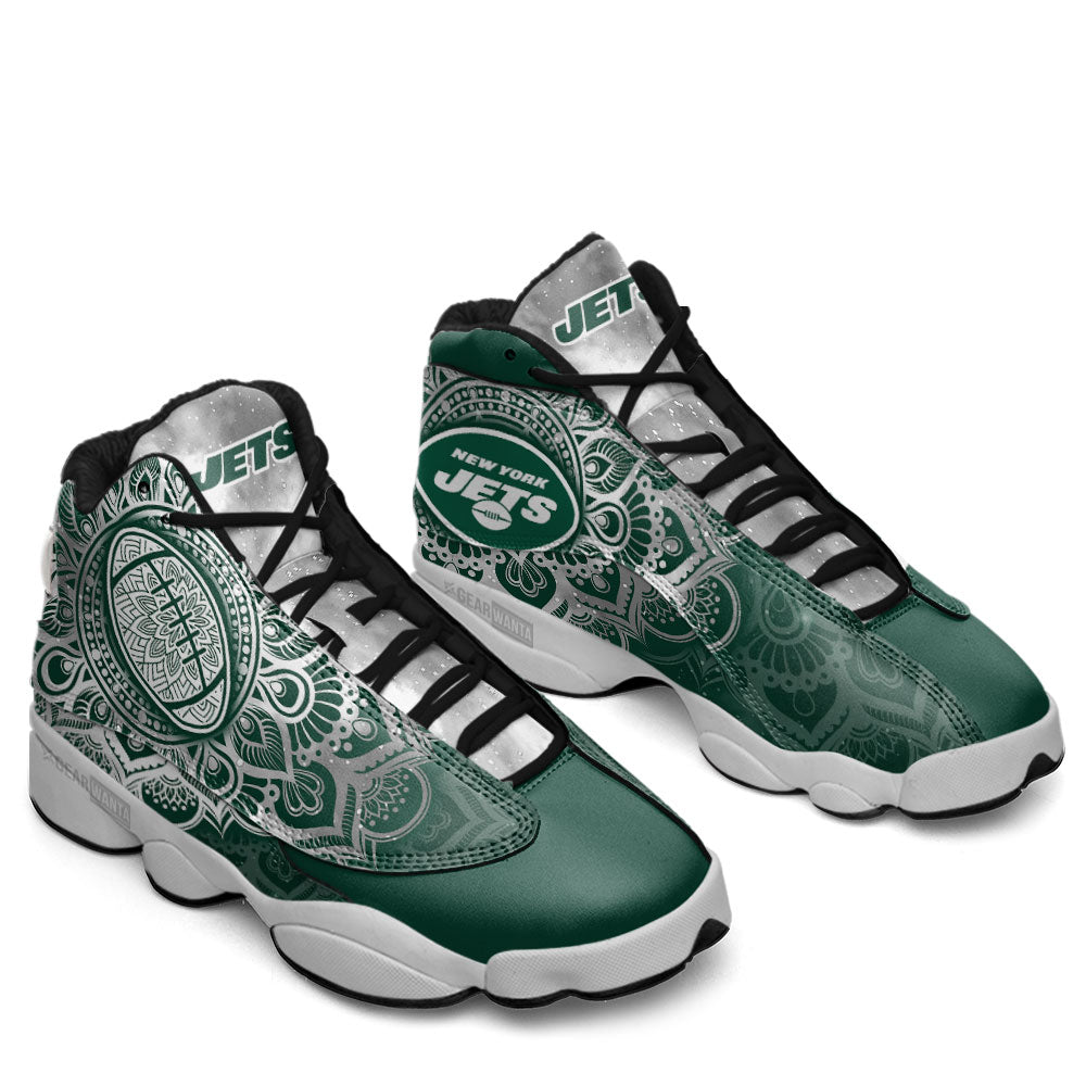 New York Jets J13 Sneakers Custom Shoes-Gear Wanta