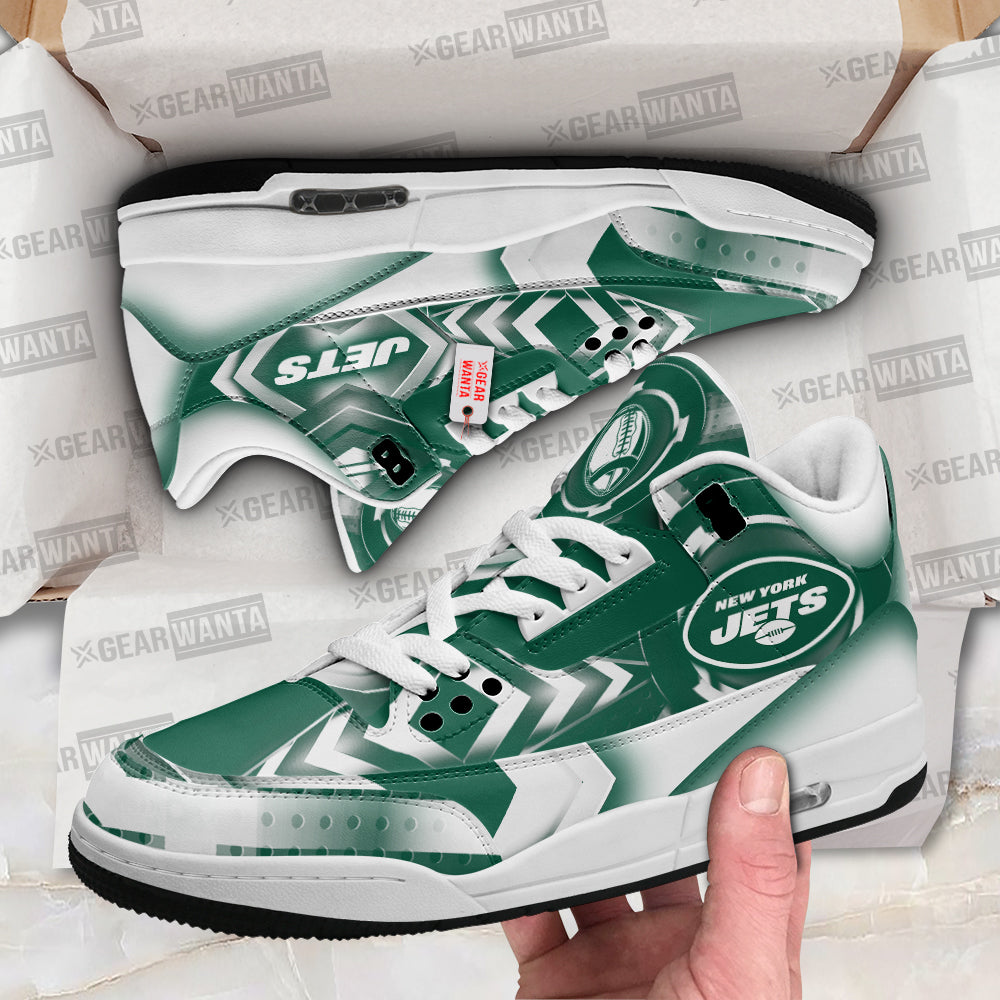 New York Jets J3 Sneakers Custom Shoes-Gear Wanta