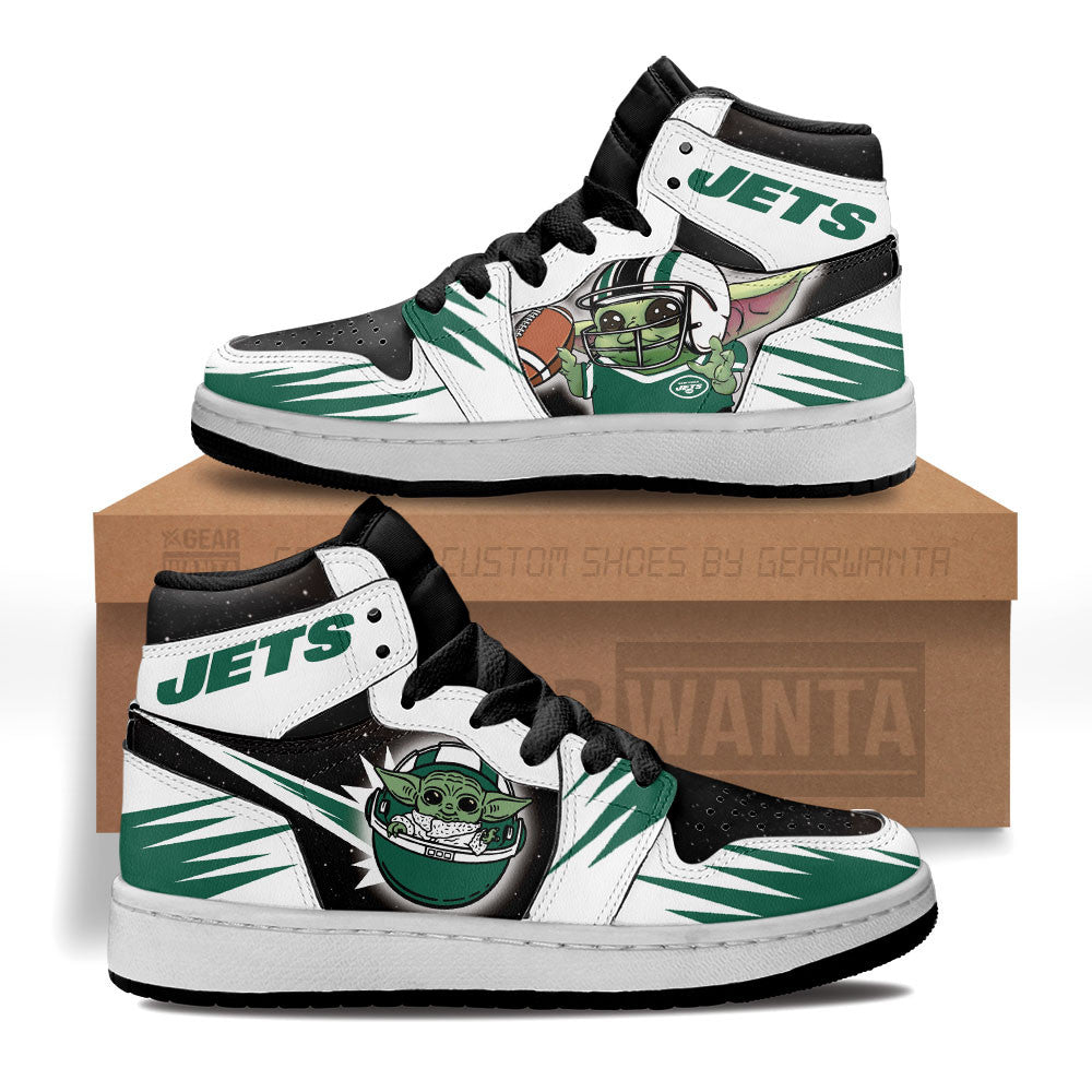 New York Jets Kid Sneakers Custom For Kids-Gear Wanta