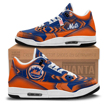 New York Mets J3 Sneakers Custom Shoes-Gear Wanta