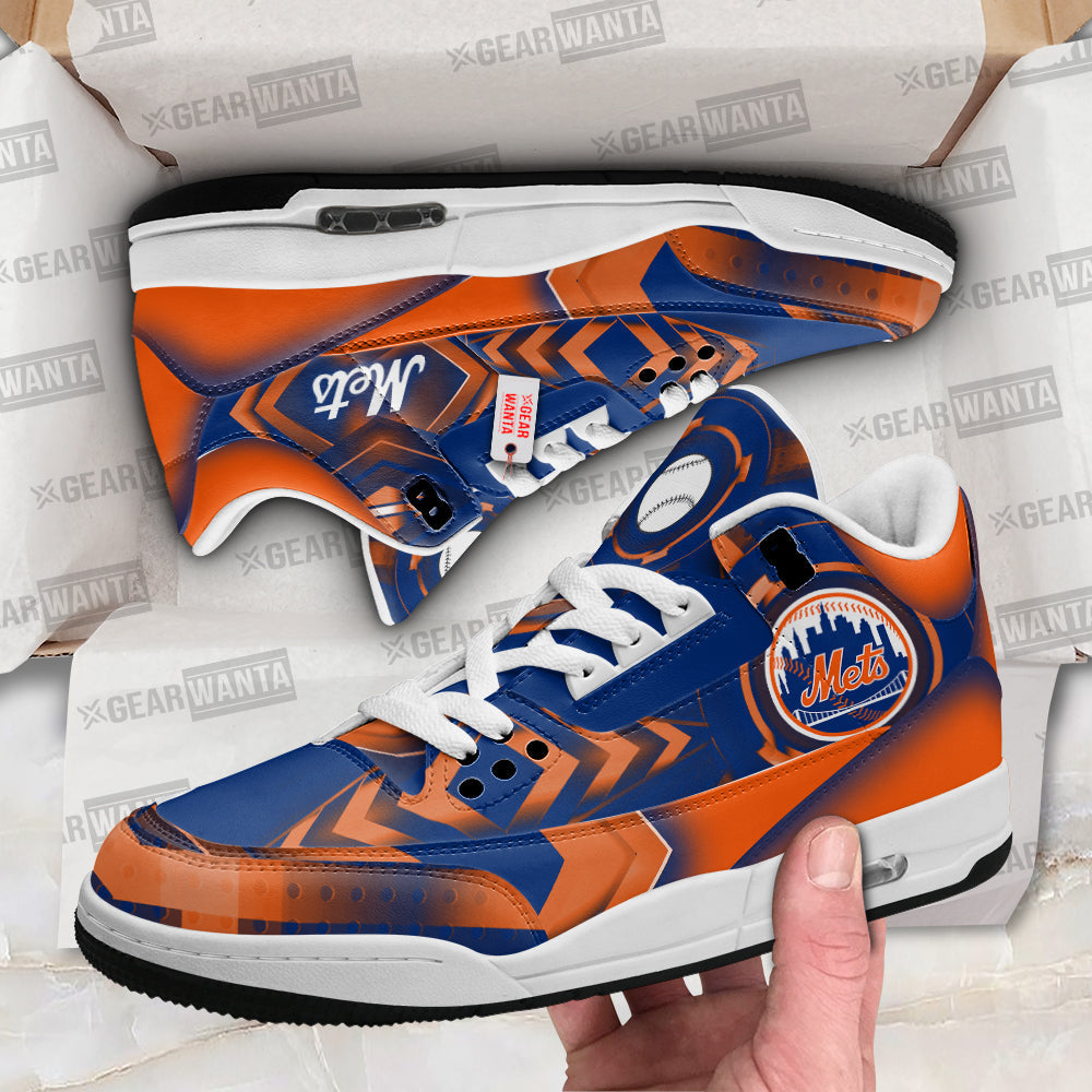 New York Mets J3 Sneakers Custom Shoes-Gear Wanta