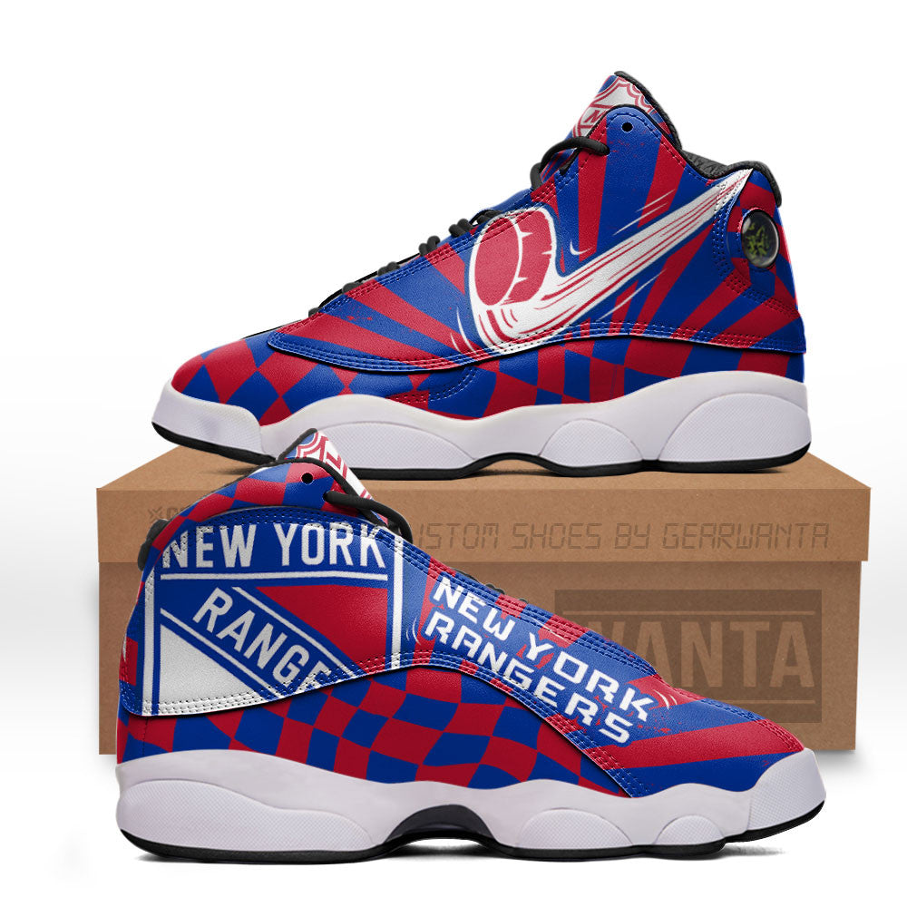 New York Rangers J13 Sneakers Sport Custom Shoes-Gear Wanta