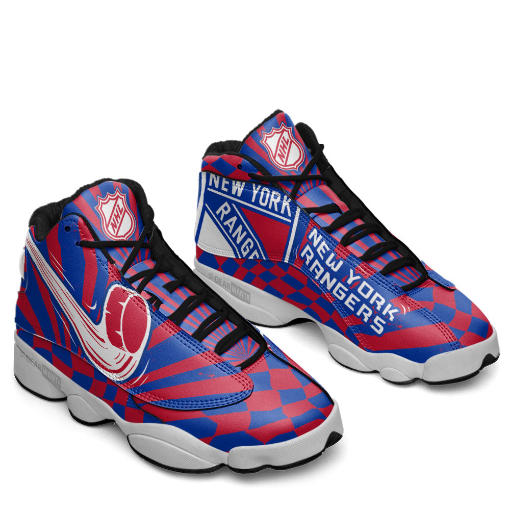 New York Rangers J13 Sneakers Sport Custom Shoes-Gear Wanta