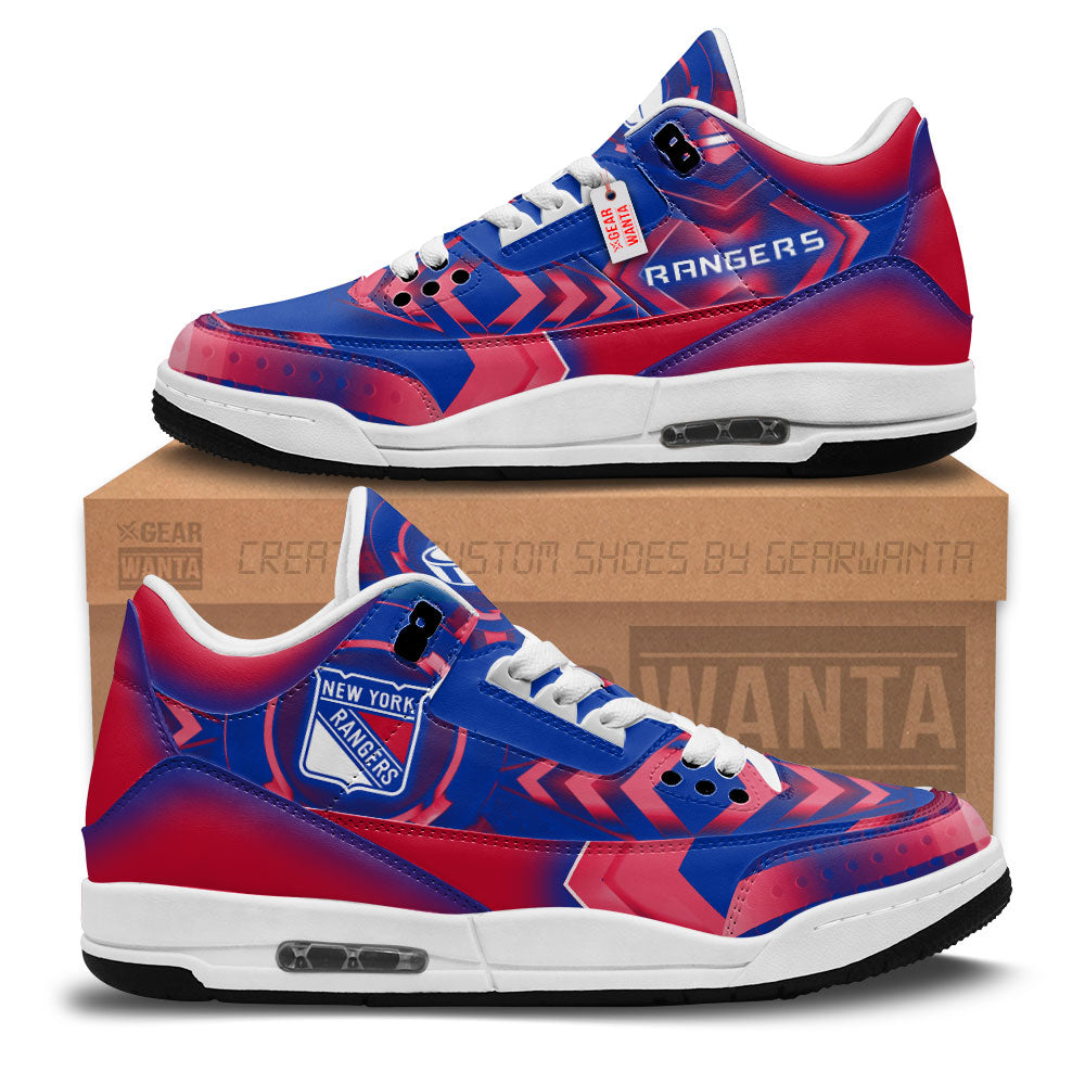 New York Rangers J3 Sneakers Custom Shoes-Gear Wanta