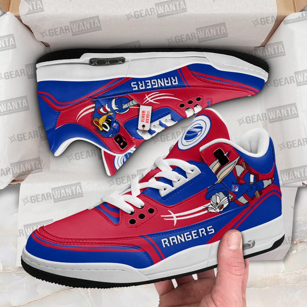 New York Rangers J3 Sneakers Custom Shoes-Gear Wanta