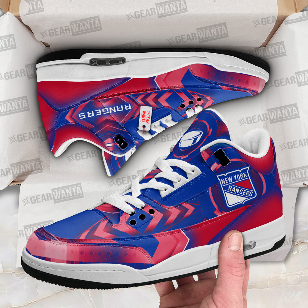 New York Rangers J3 Sneakers Custom Shoes-Gear Wanta