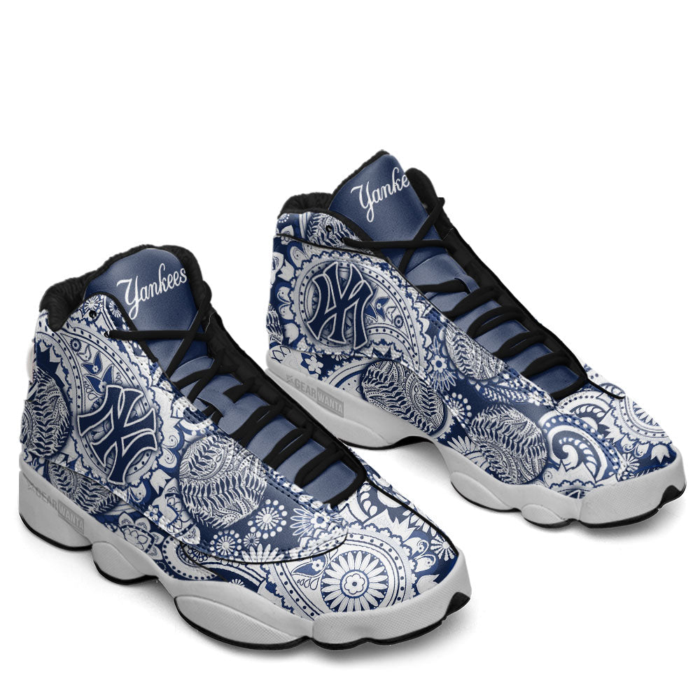 New York Yankees J13 Sneakers Custom Shoes-Gear Wanta