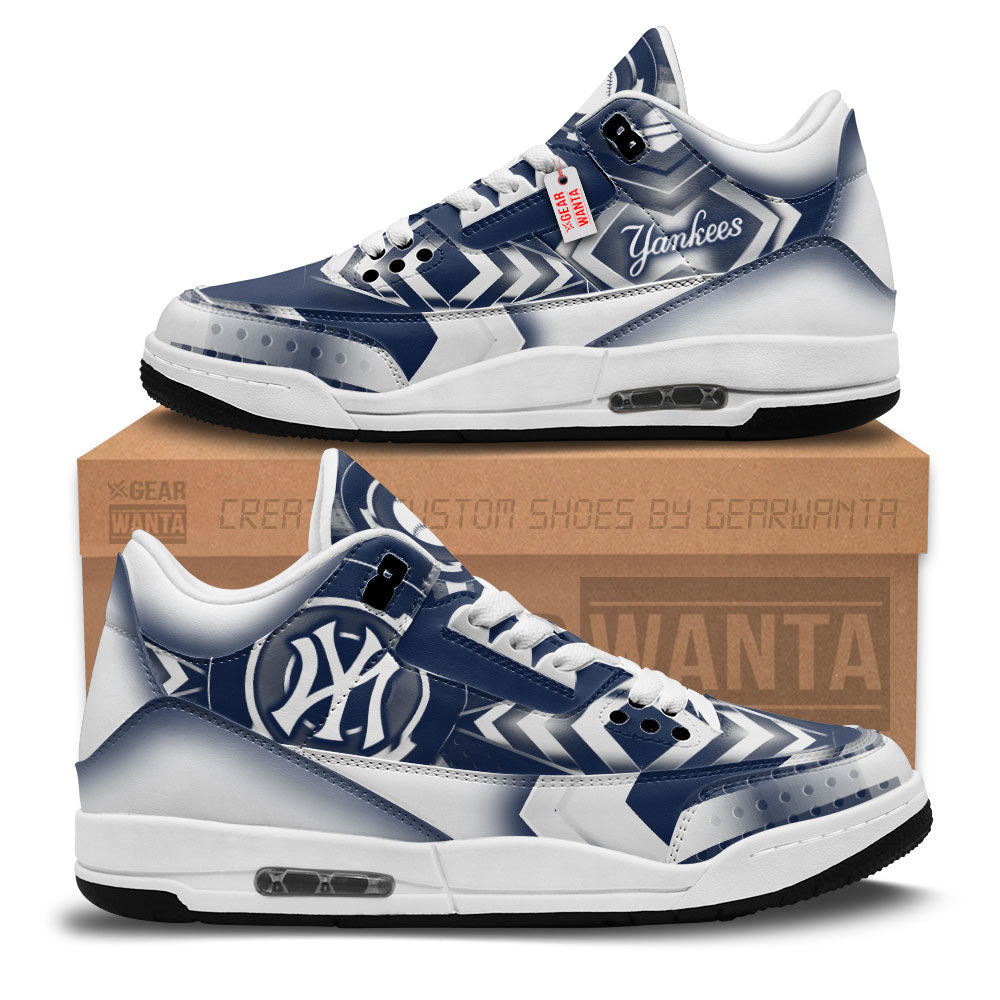 New York Yankees J3 Sneakers Custom Shoes-Gear Wanta