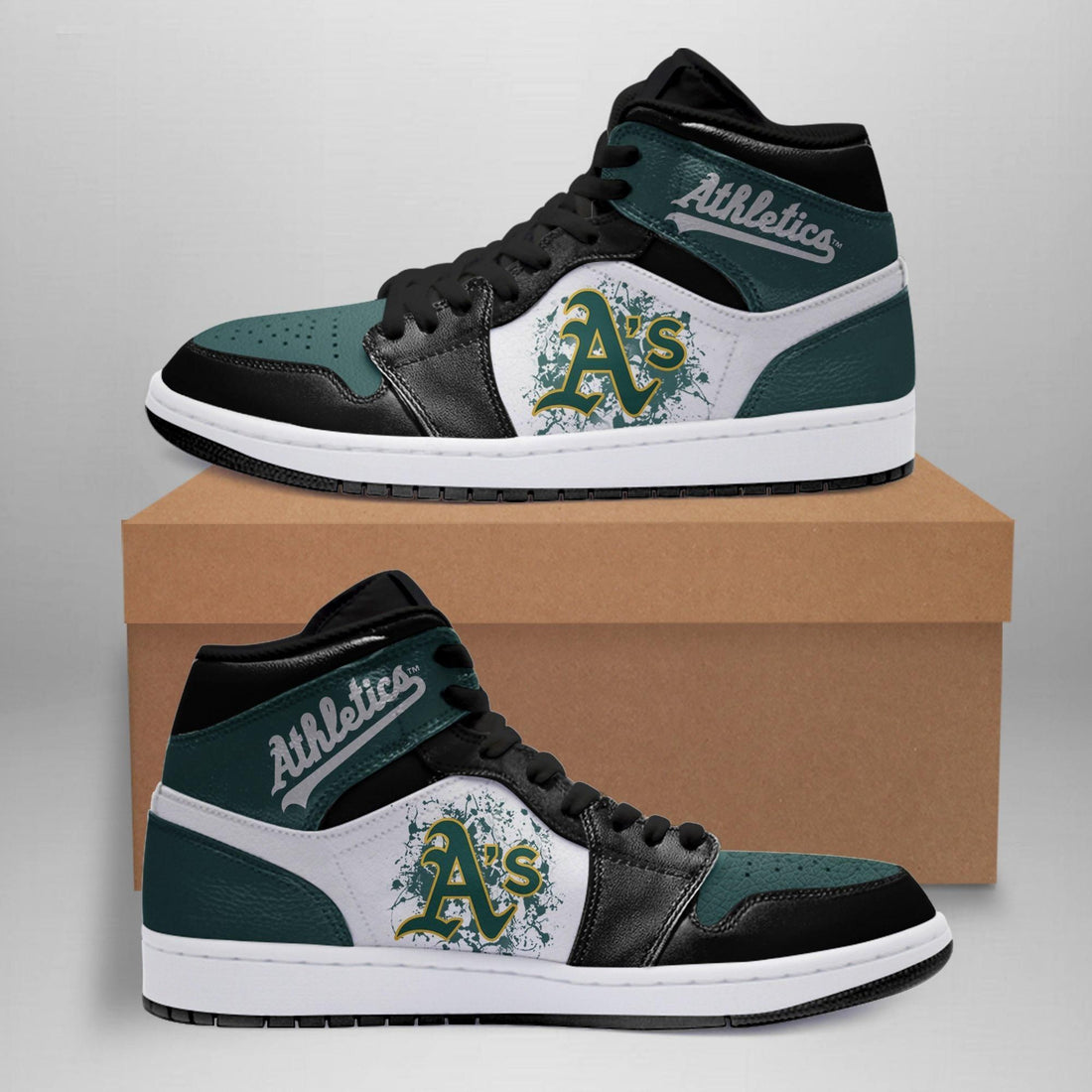 Oakland Athletics Basketball Shoes J1 Sneakers-Gear Wanta