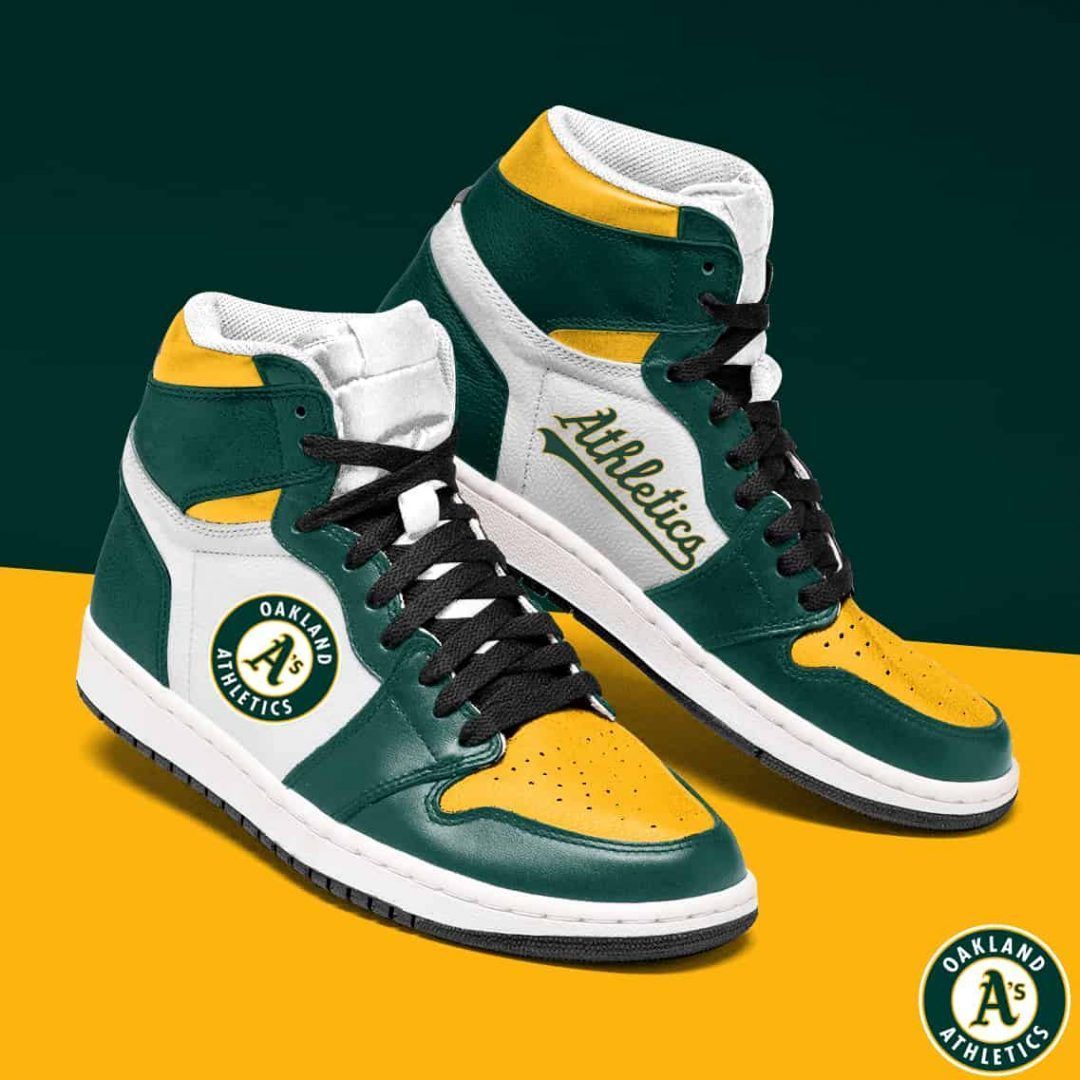 Oakland Athletics J1 Sneakers Custom For Fans-Gear Wanta